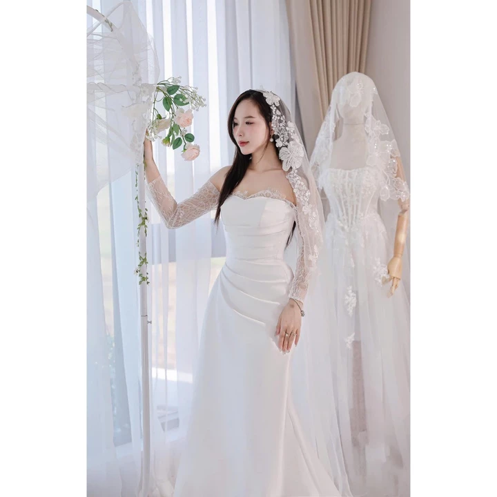 Váy cưới, tiệc, váy chụp ảnh kiểu dáng sang chảnh, dịu dàng ẢNH THẬT CỦA SHOP