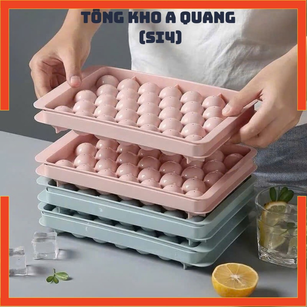 Khay Đá Viên Tròn 33 Ô Dùng Cho Tủ Lạnh,Khay Làm Đá Tròn Nhựa Dẻo Cao Cấp - KHUÔN THẠCH BI NHỰA TRÒN TIỆN DỤNG