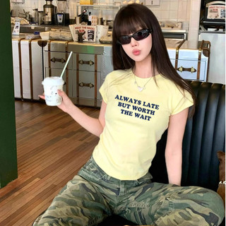 áo thun baby tee quả mơ chất lượng cao 100% cotton   mùa hè ôm body áo nữ style hàn quốc Eleclassm