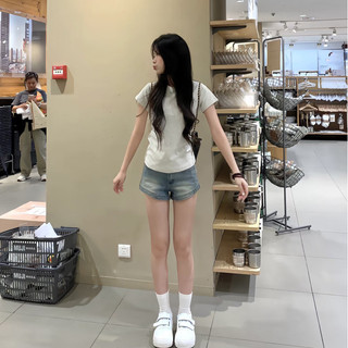 áo thun baby tee xám ghi ôm body  áo phông nữ cotton 100% kiểu ôm  mùa hè  cộc tay ôm eo