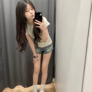 áo thun baby tee xám ghi ôm body  áo phông nữ cotton 100% kiểu ôm  mùa hè  cộc tay ôm eo