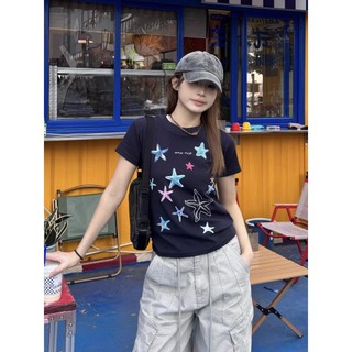 áo thun nữ  Xanh đậm baby tee ôm body fashion đẹp dopamine style mùa hè áo phông  Eleclassm