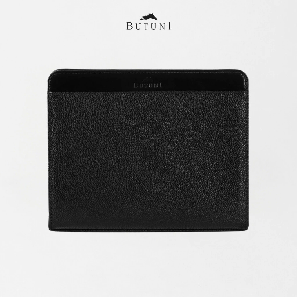 Túi Da Cầm Tay BUTUNI Signoria Clutch - Túi Clutch Nam Cầm Tay Da Volpiana Italy Màu Đen Bảo Hành 12 Tháng
