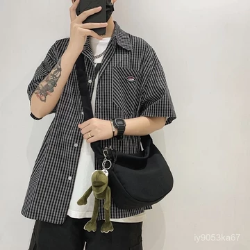 Túi đeo chéo thời trang cho nam, túi vải canvas, túi đeo vai nhẹ, ba lô đa năng, túi đeo chéo nhỏ, túi đeo chéo phong cá