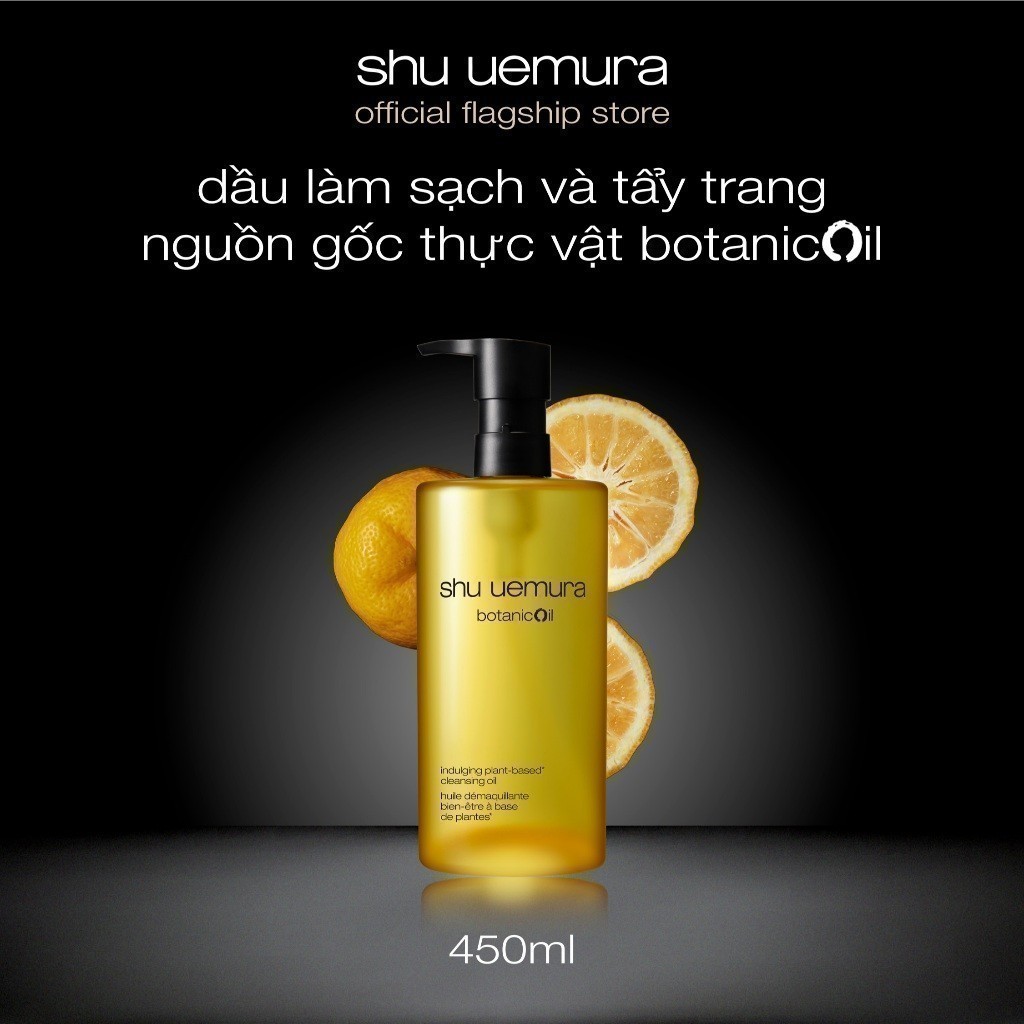 dầu làm sạch và tẩy trang shu uemura botanicOil cleansing oil 450ml nguồn gốc thực vật thư giãn làn da