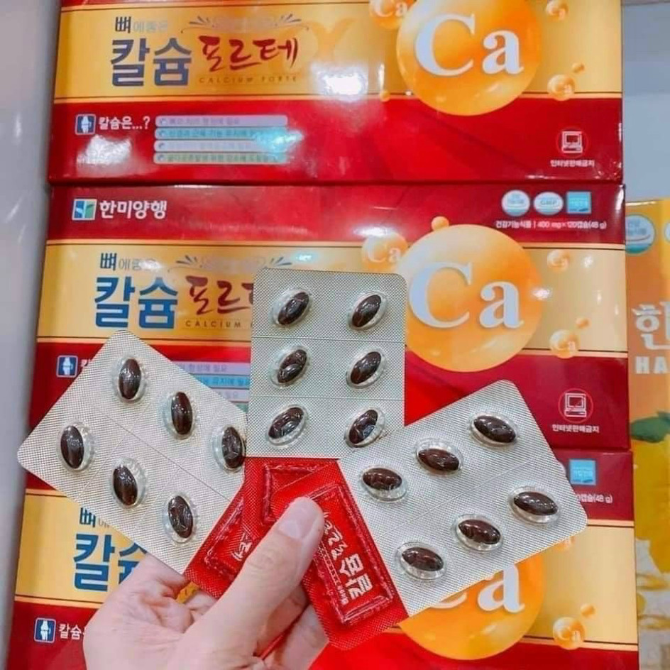 Viên Canxi Hanmi Hàn Quốc 120 Viên, Hỗ Trợ Canxi Tăng Cường Xương Khỏe Mạnh