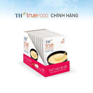 Hộp 10 gói cháo tươi thịt heo bí đỏ TH true FOOD 150 g (150 g x10 gói)