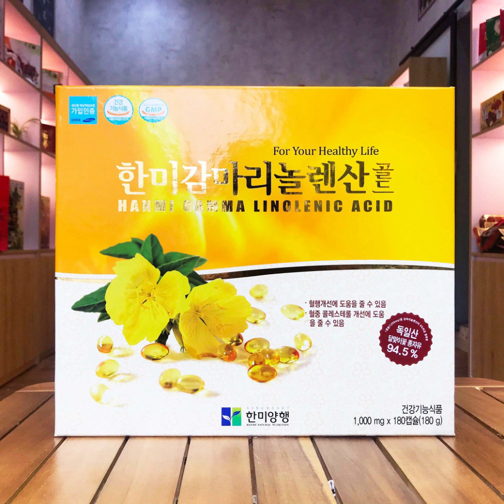 Tinh Dầu Hoa Anh Thảo Hanmi Gamma Linolenic Acid Hàn Quốc 180 Viên