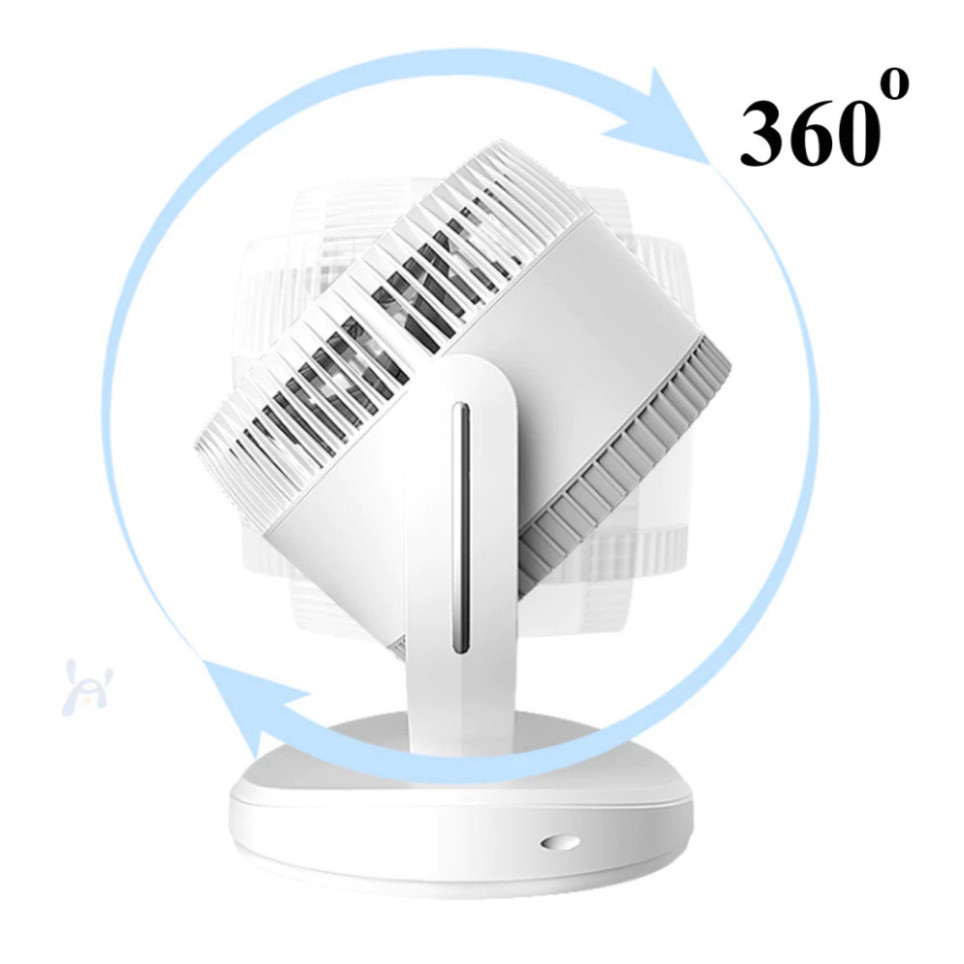 Quạt tích điện để bàn A8,quạt mini kèm đèn ngủ 3 cấp gió, xoay 360 độ làm mát nhanh, không gây ồn