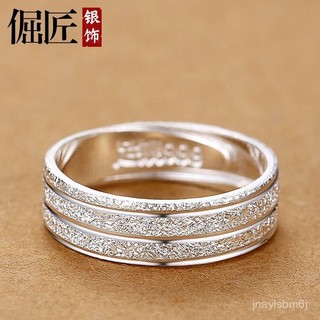 999Nhẫn nam bạc sterling, nhẫn bạc nguyên chất, nhẫn mở đơn điều chỉnh, nhẫn đuôi nam có thể khắc tên