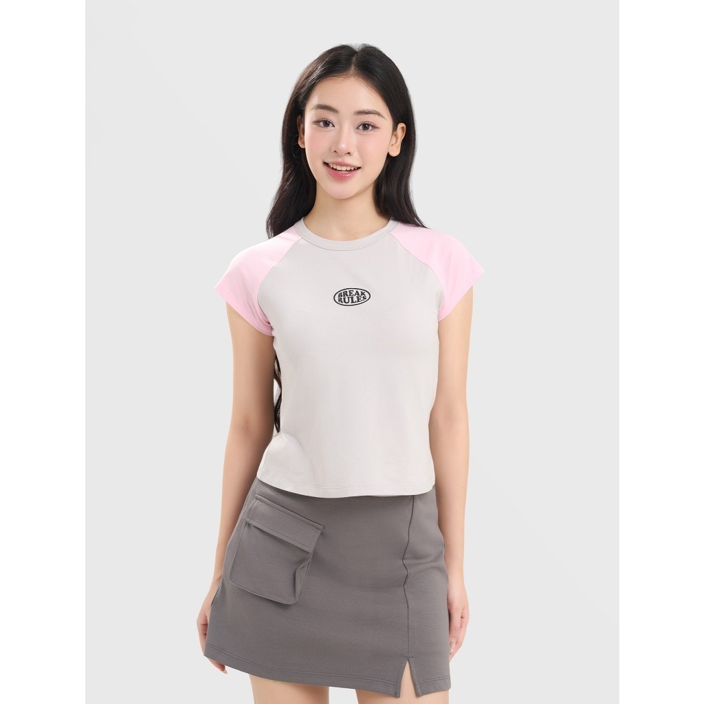 Áo phông nữ CANIFA tay cộc dáng ôm 6TS25S004