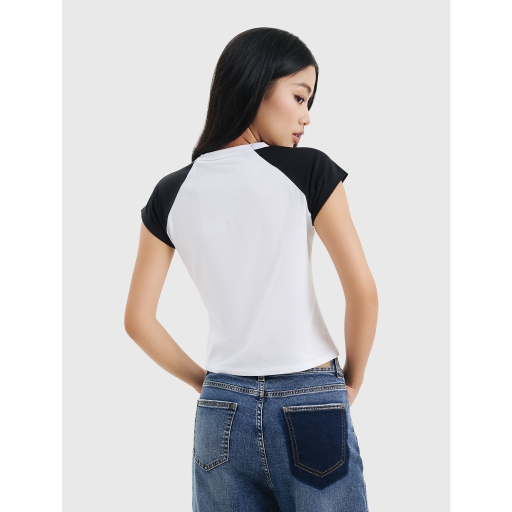 Áo phông nữ CANIFA tay cộc dáng ôm 6TS25S004