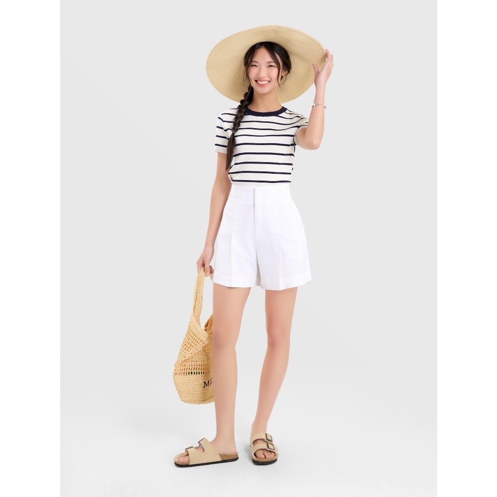 Quần short nữ CANIFA dáng A có chun chất liệu mềm mại 6BS25S013