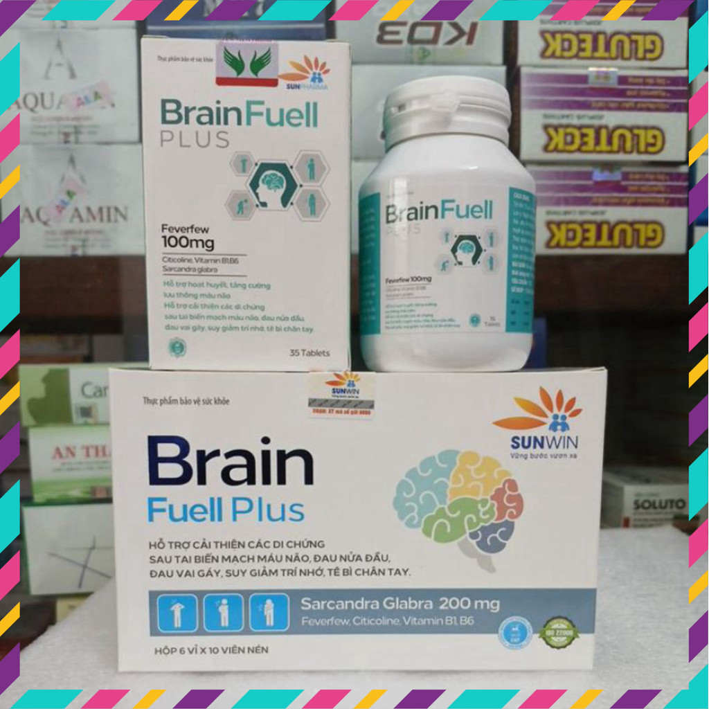 Brain Fuell Plus - Hộp 60 viên vỉ nhôm, hỗ trợ tuần hoàn, giảm đau đầu ...