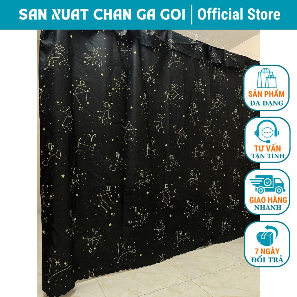 Rèm Cửa Có Viền Bèo Ngăn Phòng Che Nắng,đủ kích thước lựa chọn/mẫu cung ...