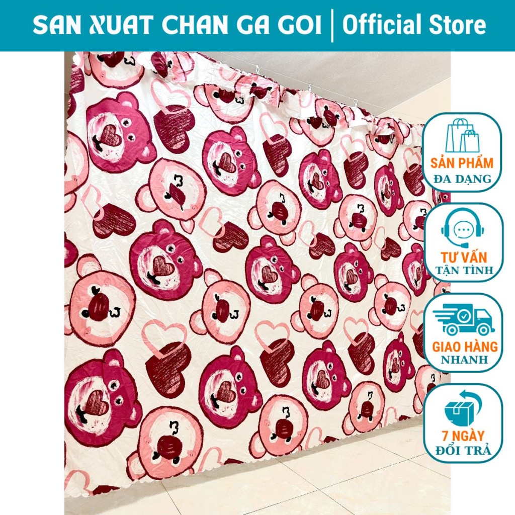 Rèm Cửa Có Viền Bèo Ngăn Phòng Che Nắng,đủ kích thước lựa chọn/mẫu gấu ...
