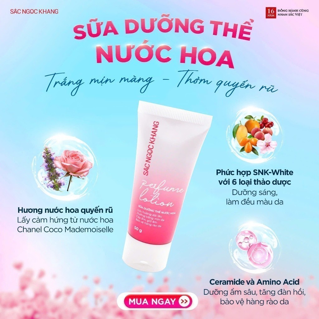 Sữa Dưỡng Thể Nước Hoa Sắc Ngọc Khang 50g