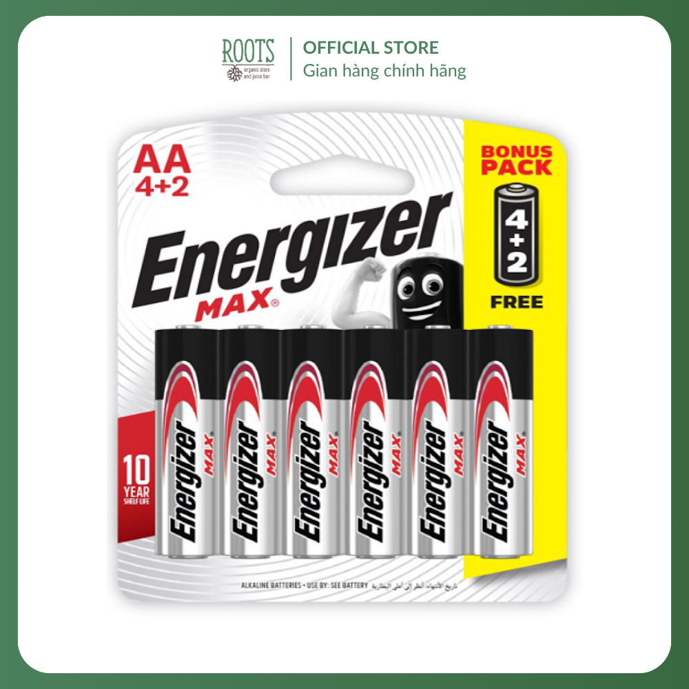 (ShipHỏaTốc) ENERGIZER - Pin AA, Max, AA Battery 1.5V, Bonus Pack, 6 ...