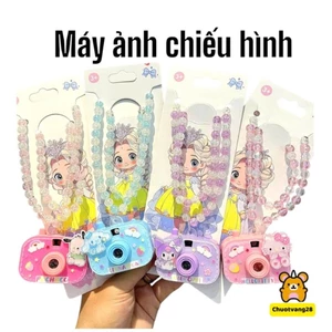 Đồ Chơi Máy Ảnh Chiếu Hình Kuromi, Melody, Cún Trắng Cho Bé Kèm Vòng Cổ , Đồ Chơi Quà Tặng Máy Chiếu