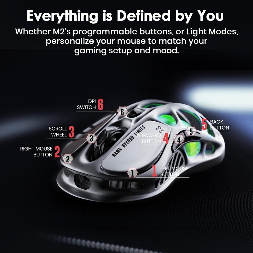 Chuột không dây Gaming GravaStar Mercury M1 Pro 26000 DPI 4K Polling Rate Pin 200 Giờ TURBOSPEED - Bảo hành 12 tháng | BigBuy360 - bigbuy360.vn