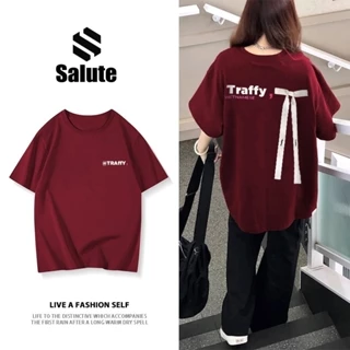 Áo phông fashion nữ local brand  Salute cổ tròn  bigsize áo thun nơ áo phông nữ in hình fashionunisex Y0688