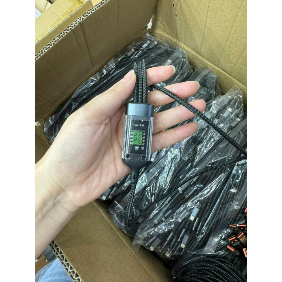 Dây cáp sạc siêu nhanh 3 đầu 3in1 .Dây Sạc Tự Ngắt 100W Tích Hợp 3 Cổng Micro Usb Type C dây dù chống đứt chống cháy