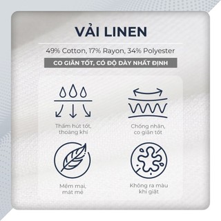 [DEAL SIZE S] Quần short LINEN POLOMANOR chất đũi cao cấp, mềm mại, lưng thun, thoải mái thanh lịch