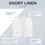 Quần short LINEN POLOMANOR chất đũi cao cấp, mềm mại, lưng thun, thoải mái thanh lịch