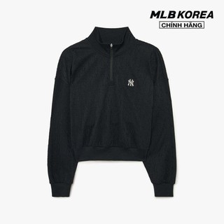 MLB - Áo sweatshirt nữ phom croptop Athleisure Classic Monogram Jacquard_3FMTM2134-50BKS