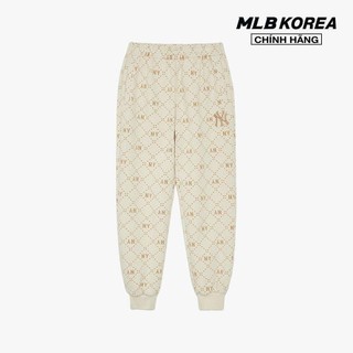 MLB - Quần jogger unisex lưng thun Diamond Monogram Jacquard_3APTM0134-50CRD