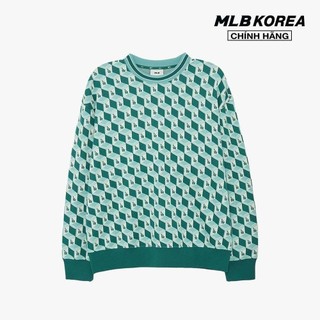 MLB - Áo sweatshirt unisex cổ tròn tay dài Cube Monogram Allover Jaquard_3AMTM0434-07MTD