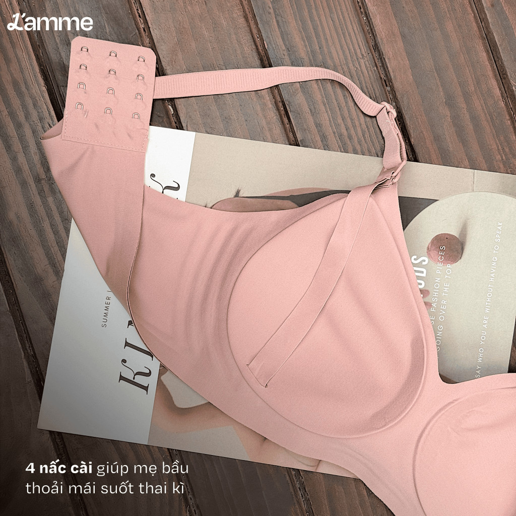 Áo ngực bầu và cho con bú chống chảy xệ không gọng, dây treo hỗ trợ nâng ngực, áo lót A25 L'amme