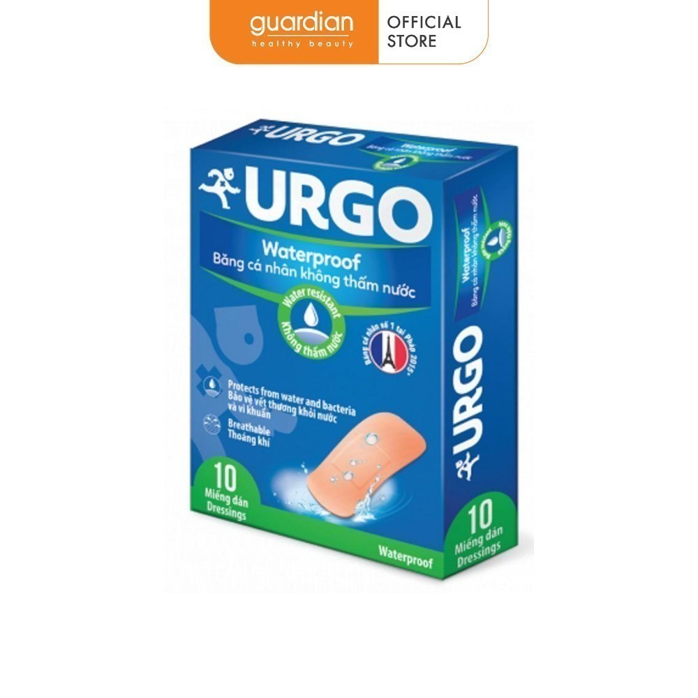 Băng Cá Nhân Dành Cho Các Hoạt Động Dưới Nước Urgo Waterproof 10 Miếng