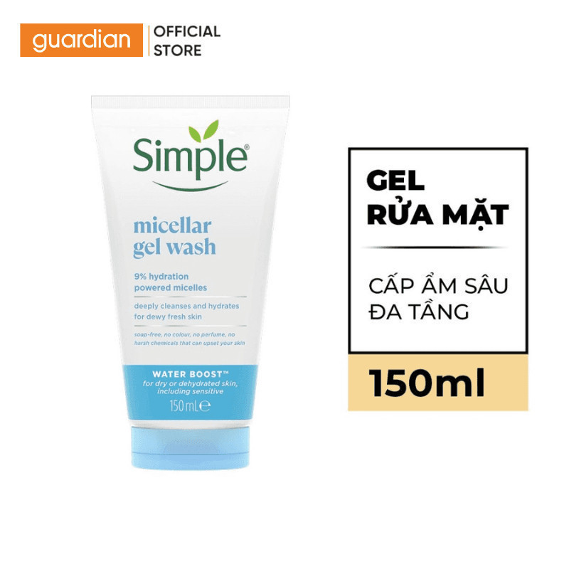 Sữa Rửa Mặt Sạch Sâu Và Cấp Ẩm Simple Water Boost 150ml