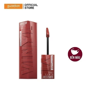 Son Kem Bóng Maybelline Super Stay Vinyl Ink #125 Keen Hồng Đào Đất 4.2ml