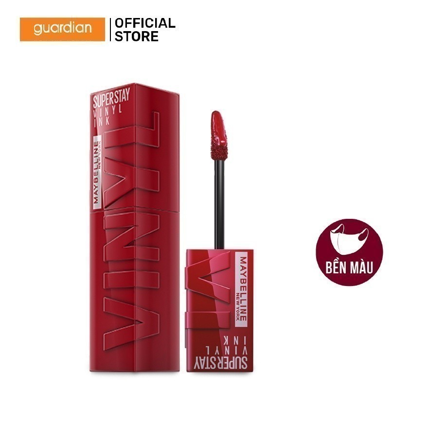 Son Kem Bóng Maybelline New York Super Stay Vinyl Ink 10 Lippy Nâu Đỏ Ấm 4.2ml