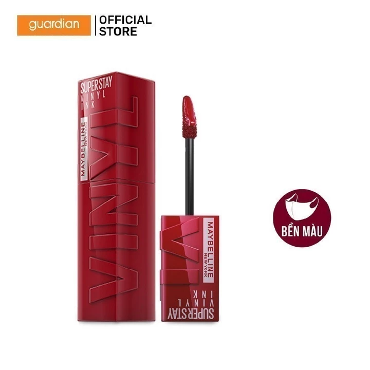 Son Kem Bóng Maybelline New York Super Stay Vinyl Ink 10 Lippy Nâu Đỏ Ấm 4.2ml