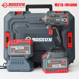 Máy siết bulong pin BOSSUN M21B-IW400N, Lực siết: 400Nm, Đầu Bulong 2 in 1, Động cơ không chổi than