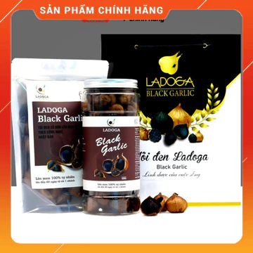 Tỏi đen LADOGA chính hãng, đóng gói 250g và 500g, lên men tự nhiên 60 ngày theo công nghệ Nhật Bản