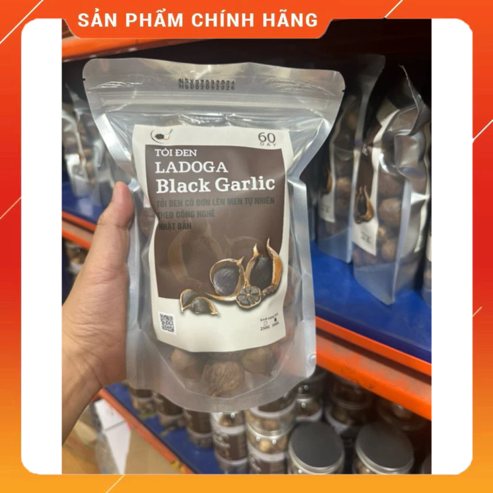 Tỏi Đen LADOGA - sản phẩm lên men tự nhiên từ tỏi cô đơn, công nghệ Nhật Bản, có trọng lượng 250g và 500g