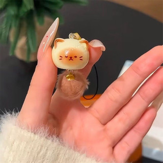 Móc Khóa Mini Hình Mèo Mặt Ngố – Phụ Kiện Handmade Xinh Yêu, Dễ Thương, Quà Tặng