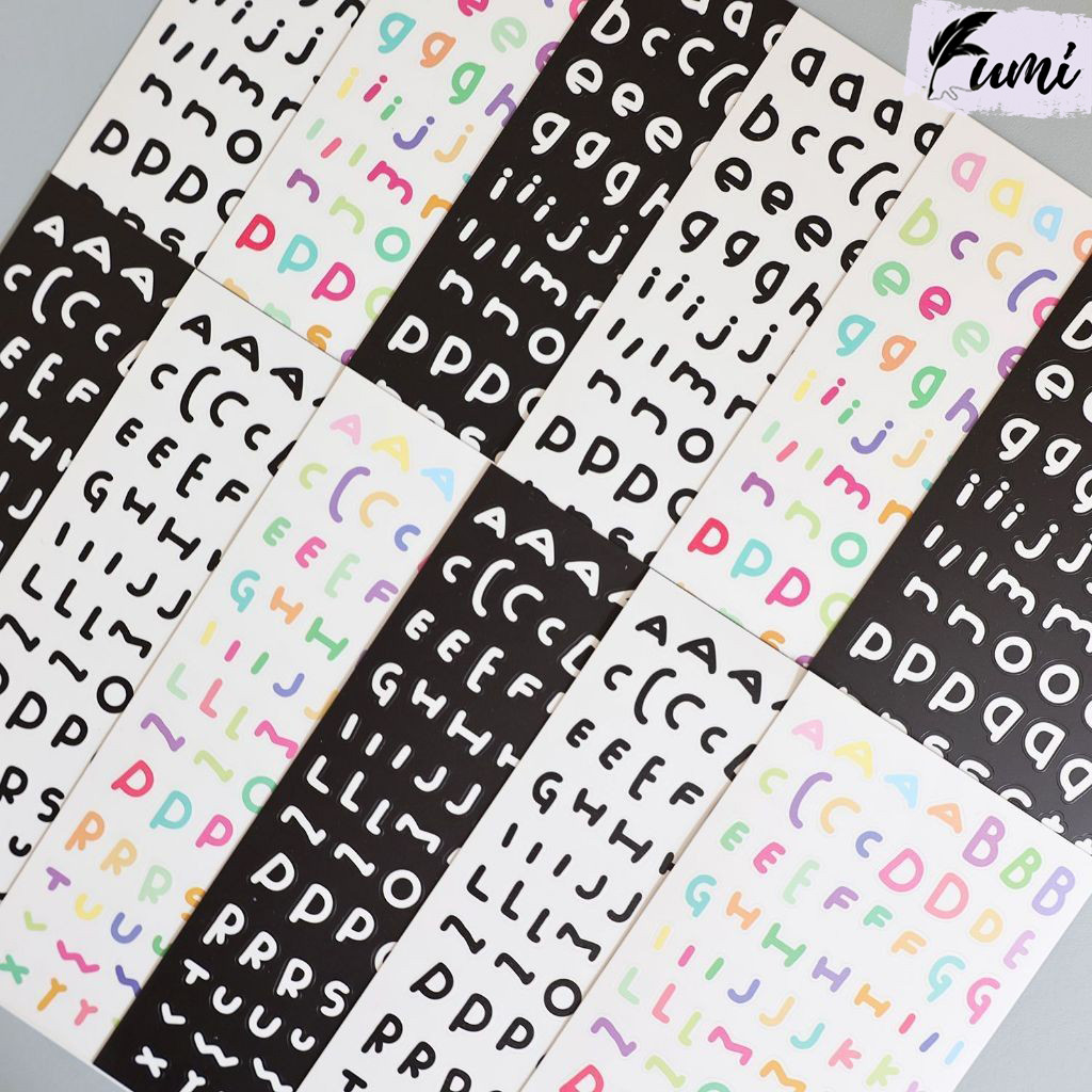 Sticker dán chữ cái alphabet Junior STI80 Tem dán trang trí album, sổ ...
