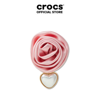 Phụ kiện Jibbitz™ Charm Pink Rose With Pearl Drop