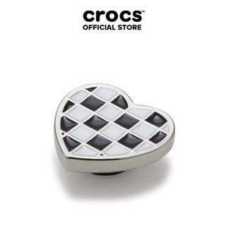 Phụ kiện Jibbitz™ Charm Silver Checkerboard Heart