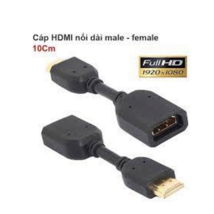 Đầu nối dài HDMI  11cm, dây 1 đầu dương, 1 đầu âm,( đực, cái),chuẩn HD 1080