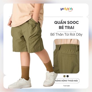 Quần short bé trai 8-13 tuổi YODY nhẹ, mặc thoải mái QSK7037