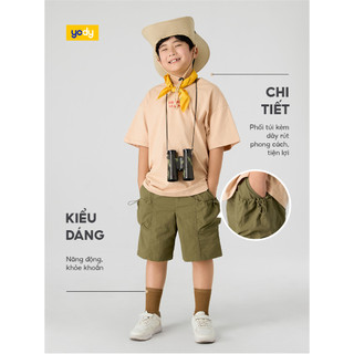 Quần short bé trai 8-13 tuổi YODY nhẹ, mặc thoải mái QSK7037