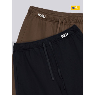 Quần short nam YODY form relax thoải mái, túi hai bên, cạp chun dây rút tiện lợi MCJT25S043