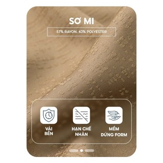 Áo sơ mi nữ YODY dài tay dáng suông cổ tim nhún vai thanh lịch SMN7218