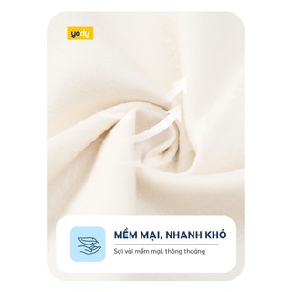 Áo sơ mi nữ YODY dài tay dáng suông cổ tim nhún vai thanh lịch SMN7218